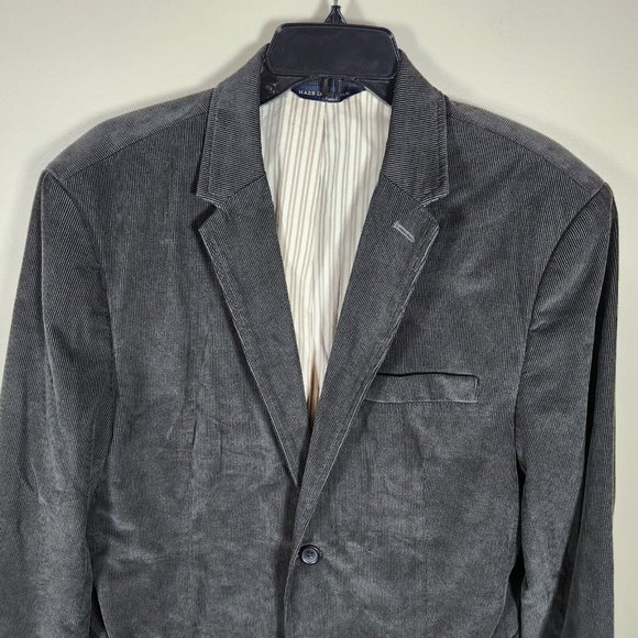 Banana Republic Blazer Mens 42R Dark Brown Corduroy Cotton Sports Coat Jacket - Picture 2 of 11